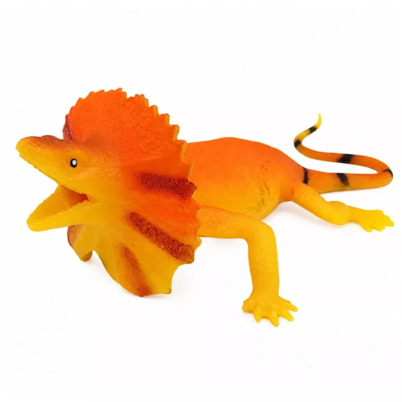 LEAN TOYS Collared Lizard λαστιχένια φιγούρα stretchable ρεαλιστική 19cm