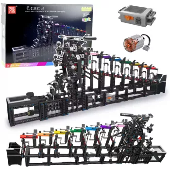 LEAN TOYS Οικοδομικά τουβλάκια τροχιά με μπίλια με ηλεκτροκινητήρα 2520 τεμάχια