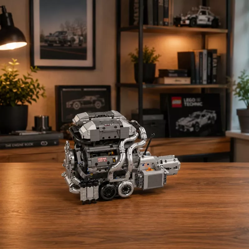LEAN TOYS Τούβλα Αυτοκίνητο Μοτέρ V8 Κιβώτιο 2024 ηλ.