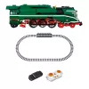 LEAN TOYS 23646 σετ τουβλάκια ατμομηχανή RC με τηλεχειριστήριο και ράγες, 2348 κομμάτια