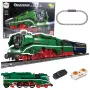 LEAN TOYS 23646 σετ τουβλάκια ατμομηχανή RC με τηλεχειριστήριο και ράγες, 2348 κομμάτια
