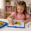 LEAN TOYS Δημιουργικό Σετ Button-Mosaic Παζλ Μανιτάρι-Πινέζες Βαλίτσα 300 Τεμ.