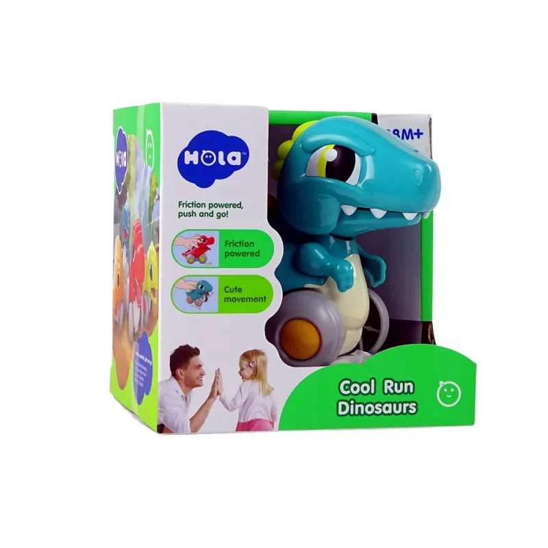LEAN TOYS Δεινόσαυρος με Ρόδες Μπλε Φιγούρα
