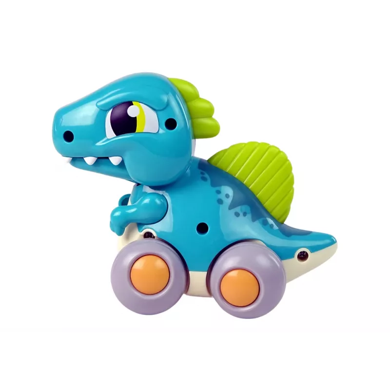 LEAN TOYS Δεινόσαυρος με Ρόδες Μπλε Φιγούρα