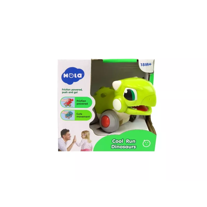 LEAN TOYS Δεινόσαυρος με Ρόδες Πράσινη Φιγούρα