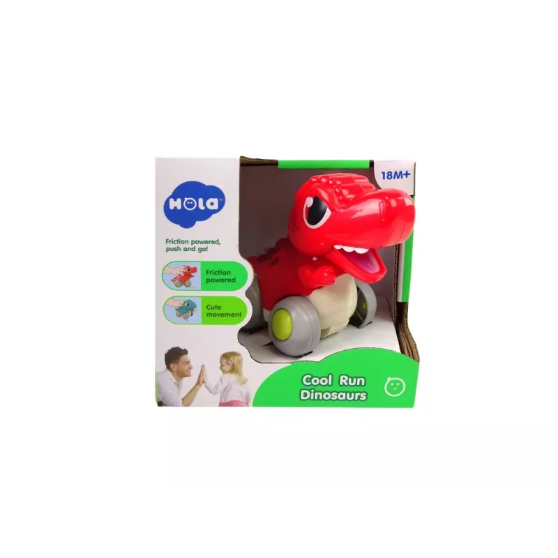 LEAN TOYS Δεινόσαυρος με Ρόδες T-Rex Κόκκινη Φιγούρα
