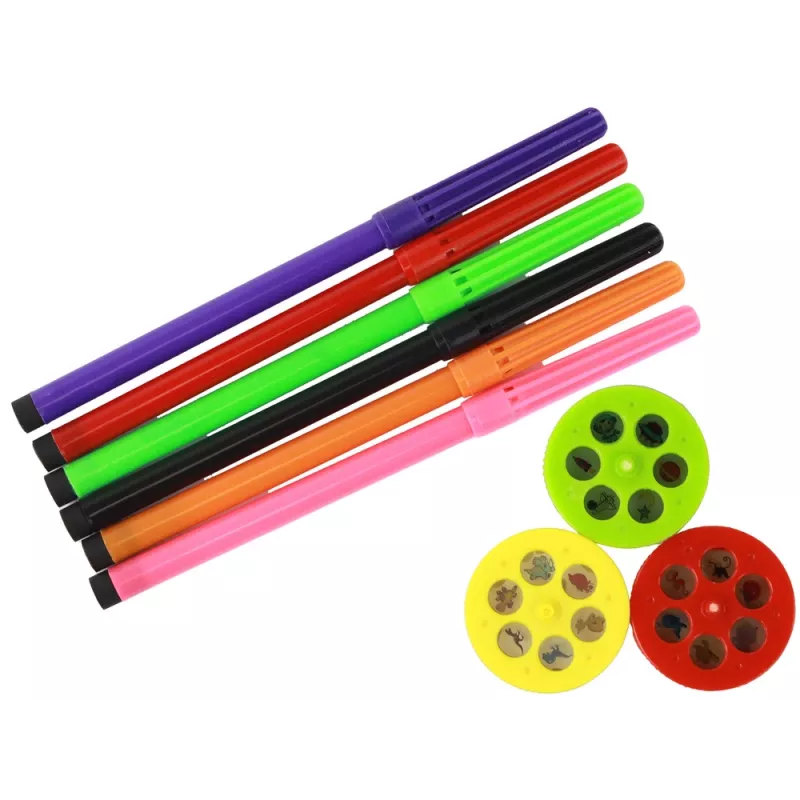 LEAN TOYS προβολέας δεινοσαύρων με μαρκαδόρους & πρότυπα
