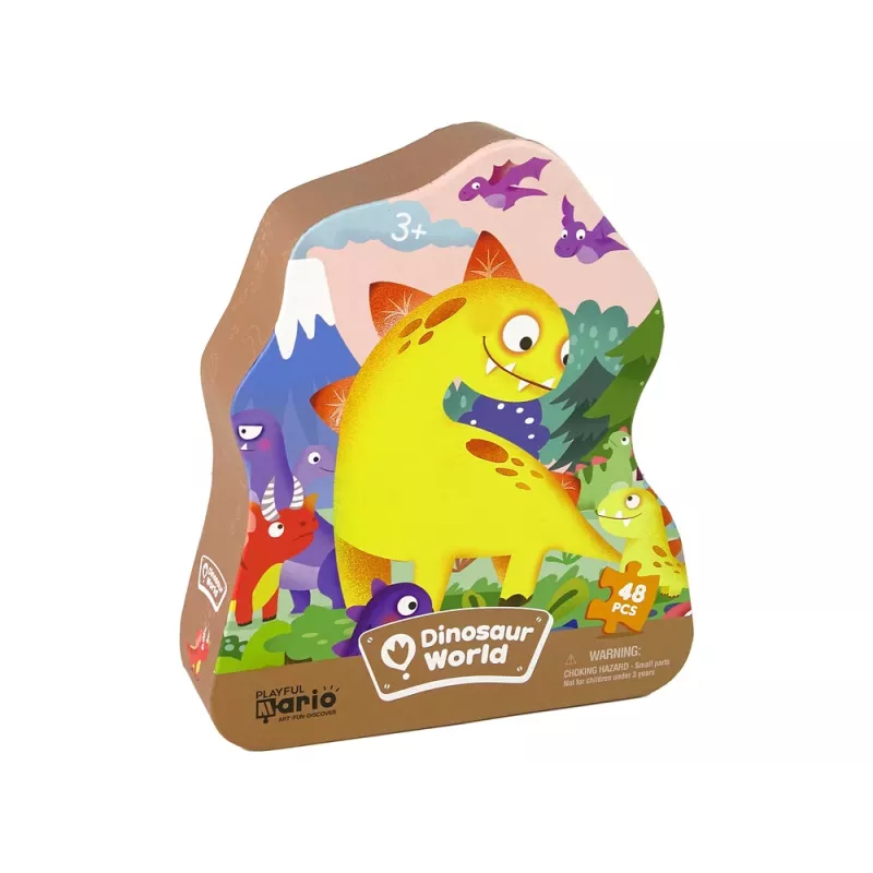 LEAN TOYS Παζλ δεινόσαυρος ηφαίστειο 48 τεμ.