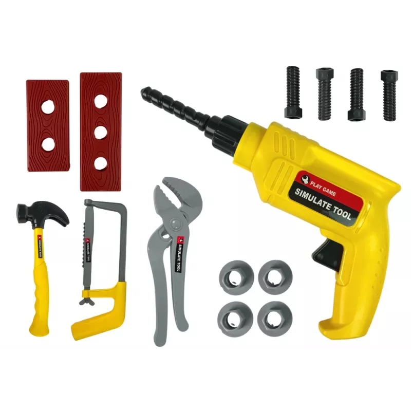 LEAN TOYS DIY Σετ Δράπανο Σφυρί Κατσαβίδι