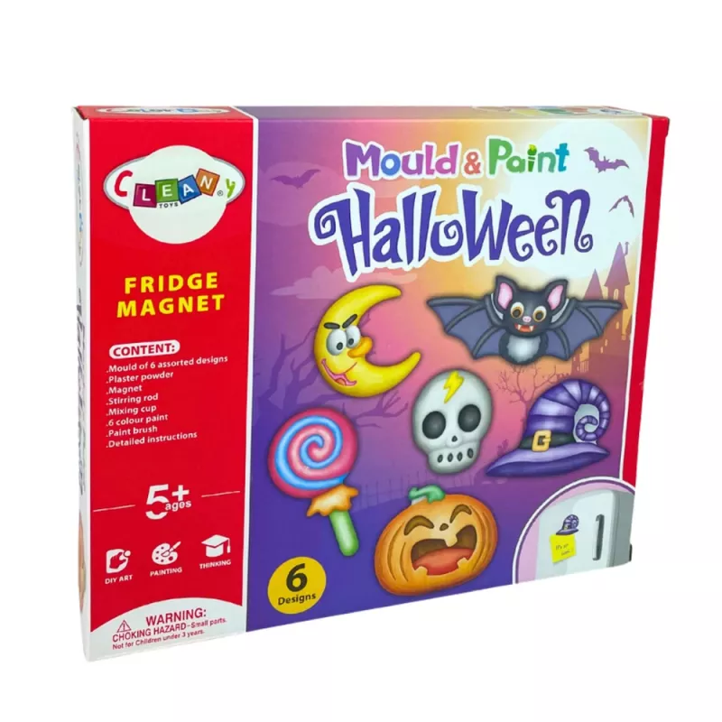 LEAN TOYS Σετ DIY Αποτυπώματα Γύψου Μαγνήτες Halloween Κολοκύθα