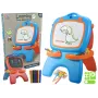 LEAN TOYS Αμφίπλευρος μαγνητικός πίνακας κιμωλίας με μπλε και κόκκινα πρότυπα