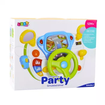 LEAN TOYS Προσομοιωτής οδήγησης Εκπαιδευτικό τιμόνι με διαδραστικούς ήχους και φώτα