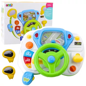 LEAN TOYS Προσομοιωτής οδήγησης Εκπαιδευτικό τιμόνι με διαδραστικούς ήχους και φώτα
