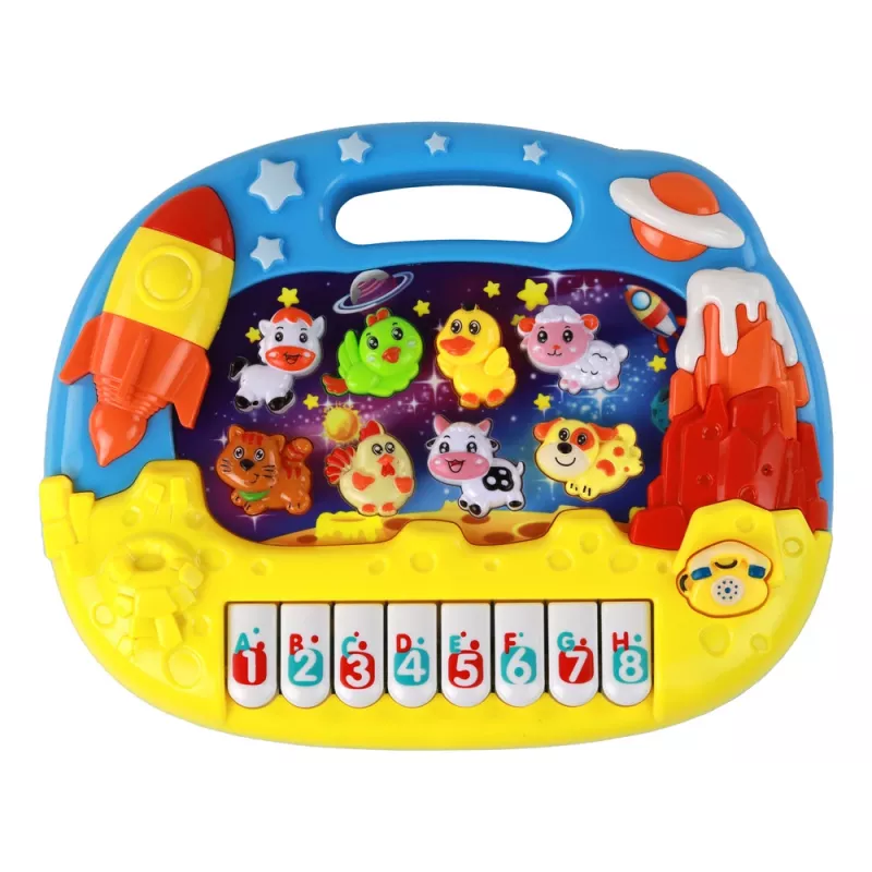 LEAN TOYS εκπαιδευτικό πιάνο αγγλικά ζώα διάστημα