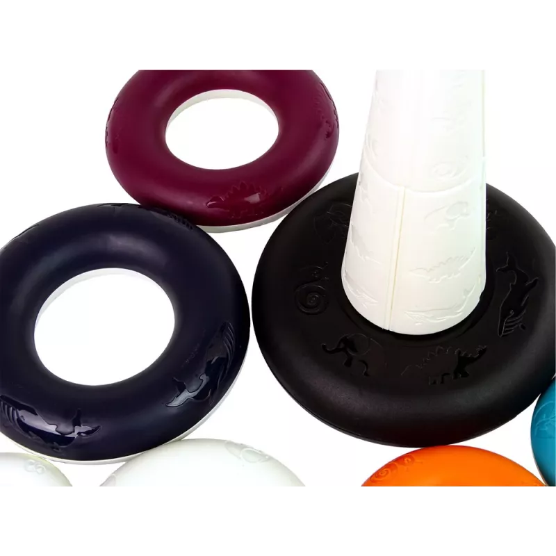 LEAN TOYS Εκπαιδευτική Πυραμίδα με Δαχτυλίδια και Τροχό Πάπιας