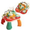 LEAN TOYS τραπέζι μάθησης διαδραστικό μουσικό πάνελ πιάνο 2 σε 1 κόκκινο