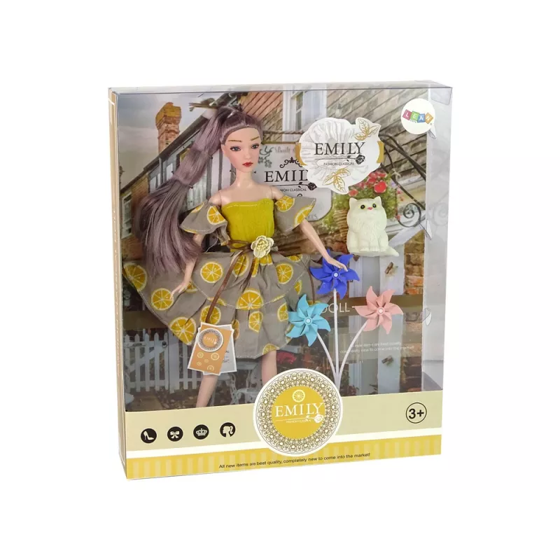 LEAN TOYS Κούκλα Emily με Γάτα Ανεμόμυλο για Παιδιά