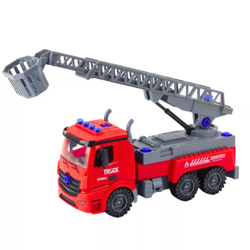 LEAN TOYS Πυροσβεστικό Όχημα DIY Κατσαβίδι Κόκκινο