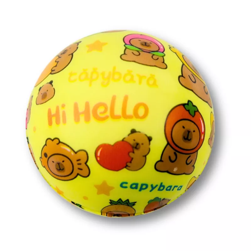 LEAN TOYS Μπάλα Αφρού για Παιχνίδι Αναπήδησης Capybara 6,5 cm