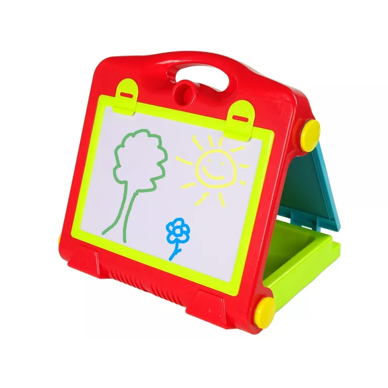 LEAN TOYS Πτυσσόμενη Βαλίτσα 2σε1 Μαυροπίνακας - Κιμωλία και Μαρκαδόρος