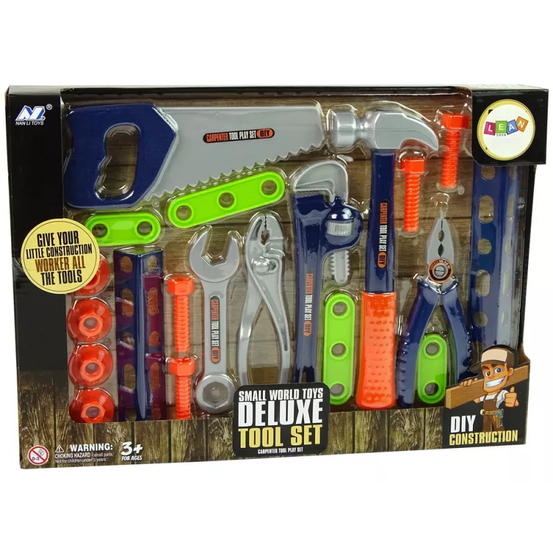 LEAN TOYS Σετ μαστόρων εργαλεία κατσαβίδι σφυρί πριόνι