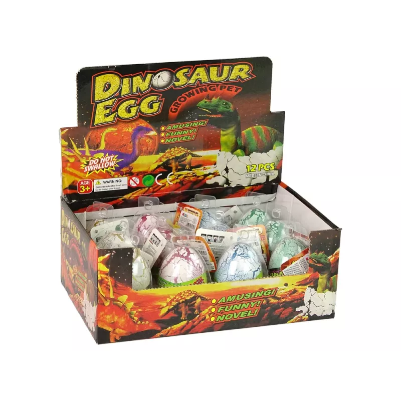 LEAN TOYS Hatching Magic Αυγό Δεινοσαύρου που Μεγαλώνει 6 cm Λευκό
