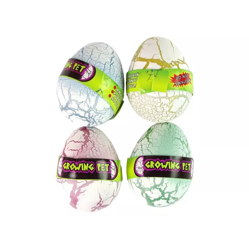 LEAN TOYS Hatching Magic Αυγό Δεινοσαύρου που Μεγαλώνει 6 cm Λευκό
