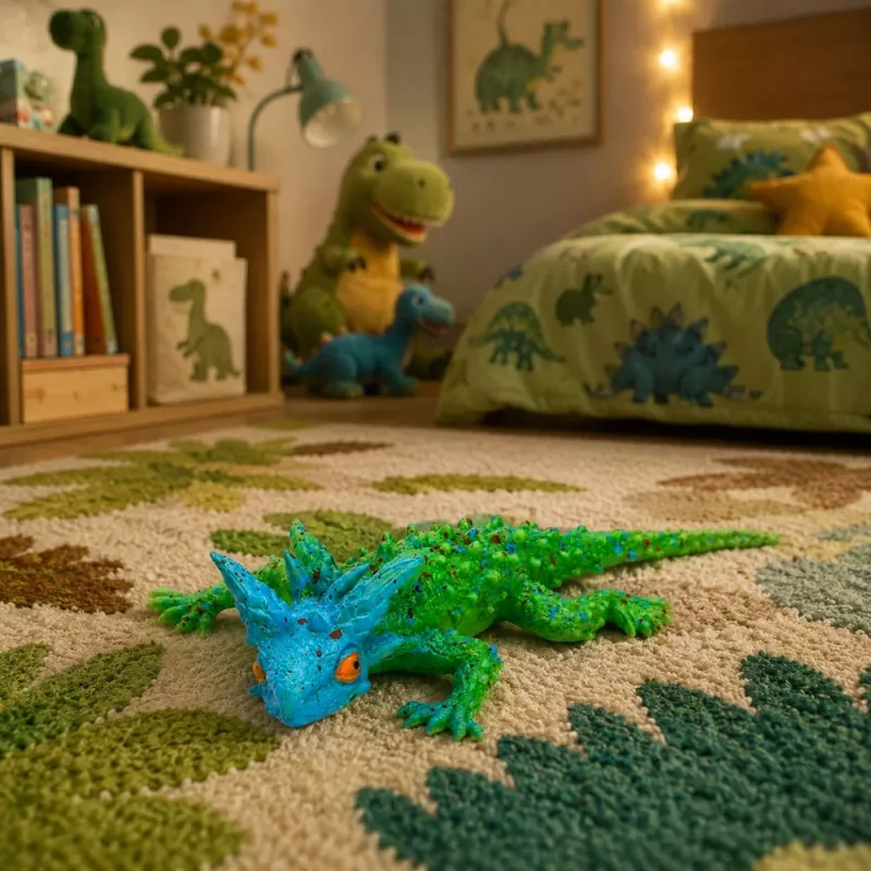 LEAN TOYS Horned Lizard λαστιχένια φιγούρα stretchable ρεαλιστική 20 cm