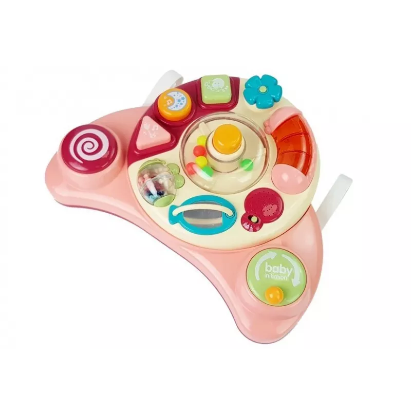 LEAN TOYS Διαδραστικό Βρεφικό Παιχνίδι Πάνελ Μουσική Ζώα Ροζ