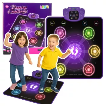 LEAN TOYS διαδραστικό χαλάκι χορού για παιδιά με Bluetooth 5.0, 5 λειτουργίες παιχνιδιού & 3 γλώσσες