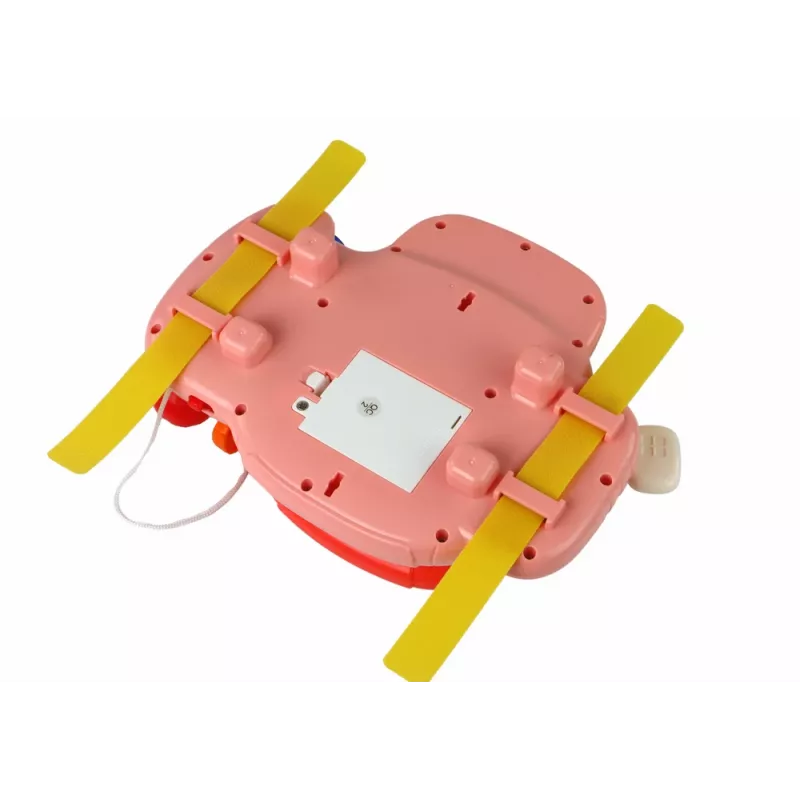 LEAN TOYS Διαδραστικό ροζ τιμόνι προσομοιωτής οδήγησης πολυλειτουργικό