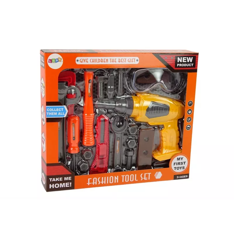 LEAN TOYS Μεγάλη Εργαλειοθήκη DIY + Δραπανοκατσάβιδο Μπαταρίας Σετ Μάστορα