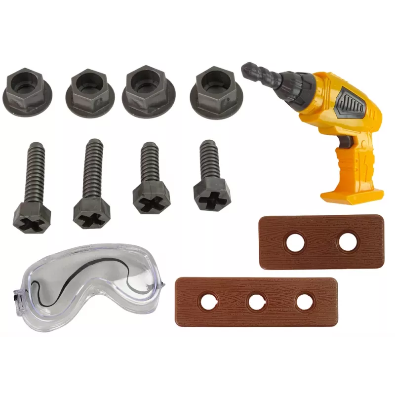 LEAN TOYS Μεγάλη Εργαλειοθήκη DIY + Δραπανοκατσάβιδο Μπαταρίας Σετ Μάστορα