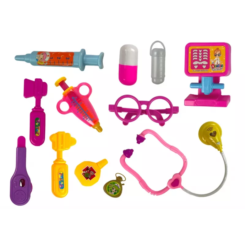 LEAN TOYS Σετ Μικρού Γιατρού Βαλιτσάκι Ροζ Στηθοσκόπιο