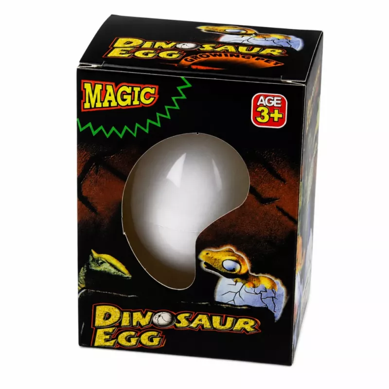 LEAN TOYS Magic Egg Δεινόσαυρος που εκκολάπτεται στο νερό αυγό λευκό 6,5 cm