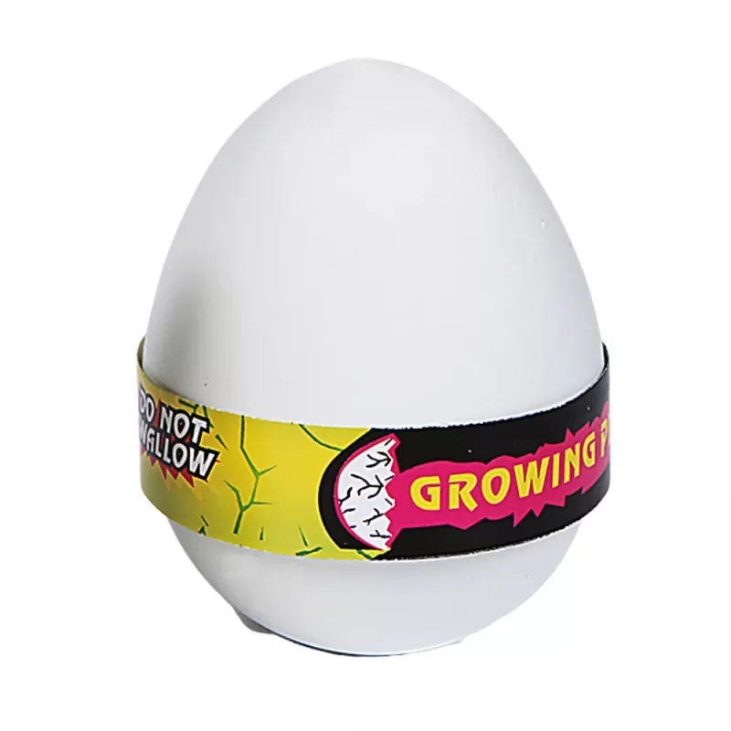 LEAN TOYS Magic Egg Δεινόσαυρος που εκκολάπτεται στο νερό αυγό λευκό 6,5 cm