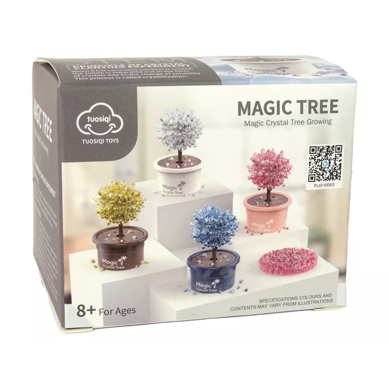 LEAN TOYS Μαγικό Δέντρο Κρυστάλλων που Αναπτύσσεται Ασημί Εμπειρίες