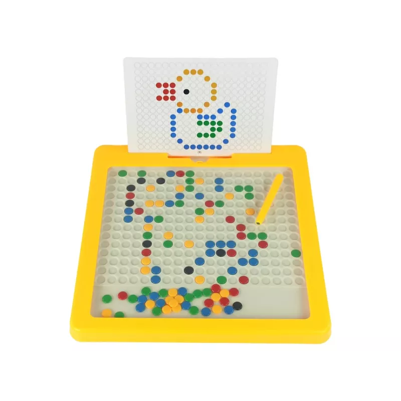 LEAN TOYS Μαγνητικός Πίνακας 100 Κίτρινες Χάντρες
