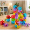LEAN TOYS Μαγνητικά τουβλάκια 60 τεμ. - Πολύχρωμο σετ κατασκευής κύβων-μπάλας