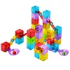 LEAN TOYS Μαγνητικά τουβλάκια 60 τεμ. - Πολύχρωμο σετ κατασκευής κύβων-μπάλας