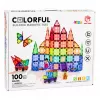 LEAN TOYS Μαγνητικά δομικά τουβλάκια 3D Πάνελ Δημιουργικά STEM Πολύχρωμα 100 τεμ.