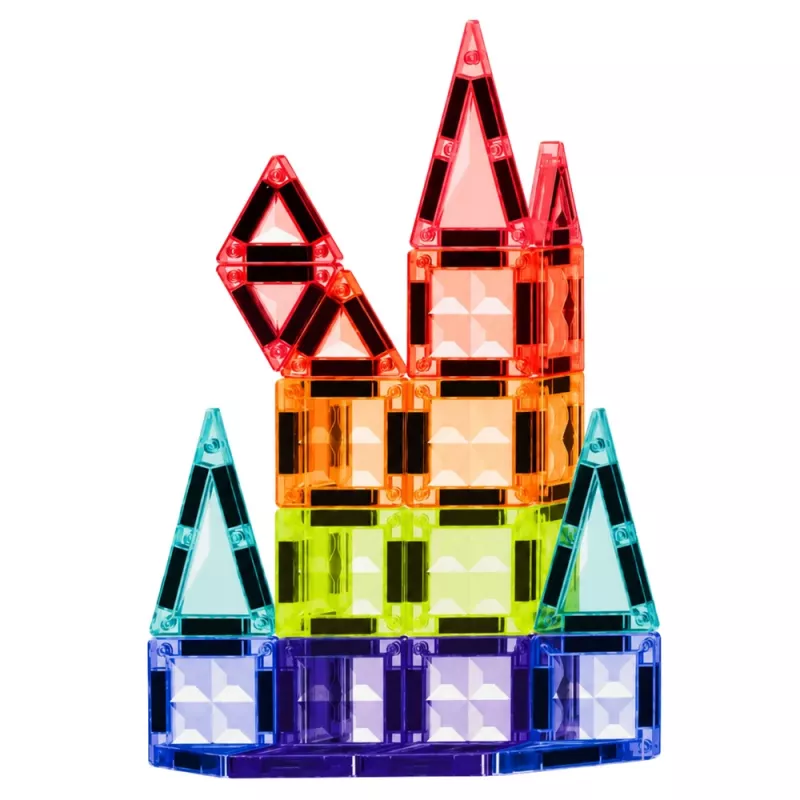 LEAN TOYS Μαγνητικά Δομικά Μπλοκ 3D Πάνελ Κreativ STEM Πολύχρωμα 27 Τεμ.
