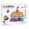 LEAN TOYS Μαγνητικά τουβλάκια 3D πλάκες Kreativ STEM πολύχρωμα 85 τεμ.
