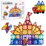 LEAN TOYS Μαγνητικά τουβλάκια 3D πλάκες Kreativ STEM πολύχρωμα 85 τεμ.