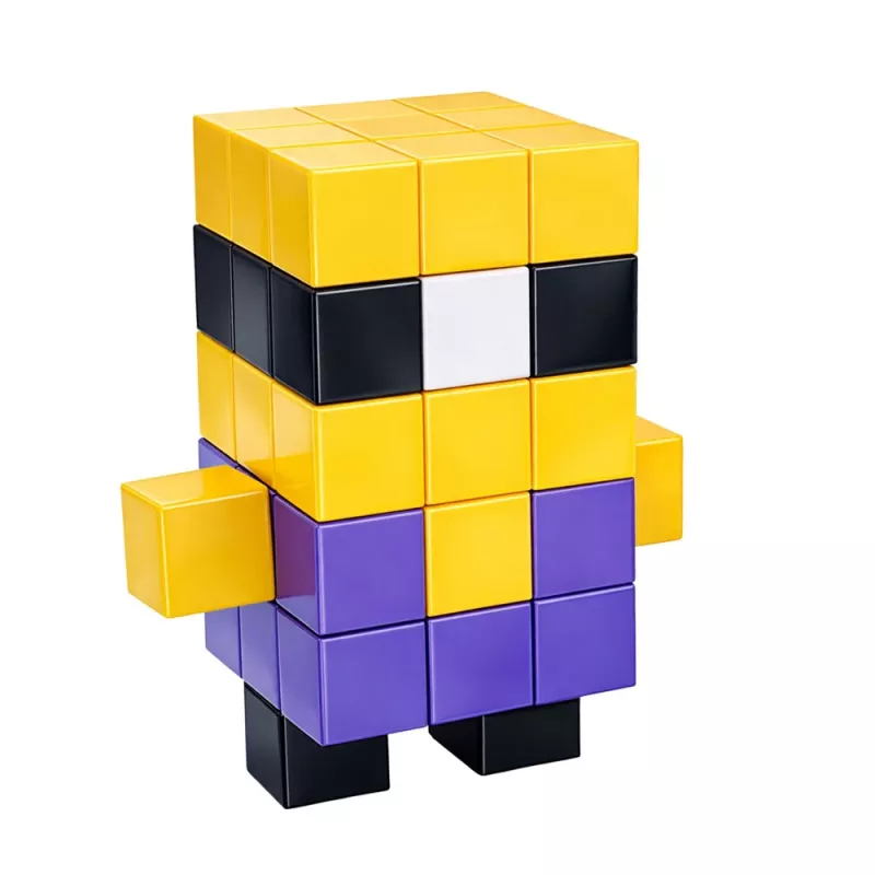 LEAN TOYS Μαγνητικά τουβλάκια κύβοι 3D Μπλοκ Πολύχρωμα 96 τεμάχια