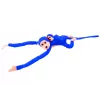 LEAN TOYS μασκότ λούτρινη μαϊμού με μωρό, μπλε 90 cm