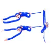LEAN TOYS μασκότ λούτρινη μαϊμού με μωρό, μπλε 90 cm
