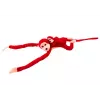LEAN TOYS Μασκότ λούτρινη μαϊμού με μωρό, κόκκινο 70 cm