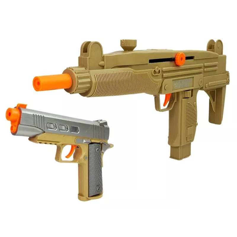 LEAN TOYS Στρατιωτικό Σετ Όπλο Μάσκα Κυάλια Γιλέκο Πυξίδα