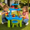 LEAN TOYS Πολυεπίπεδο τραπέζι νερού με καρέκλα, αξεσουάρ και φόρμες, 63 cm